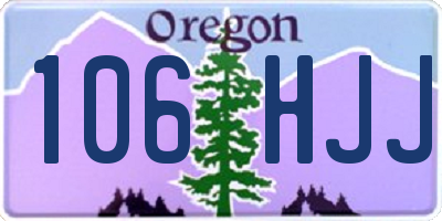 OR license plate 106HJJ