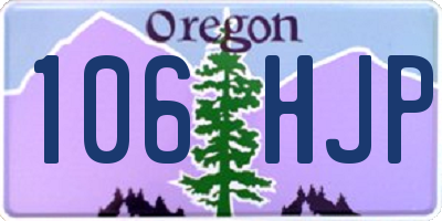 OR license plate 106HJP