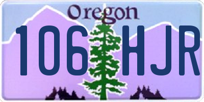 OR license plate 106HJR