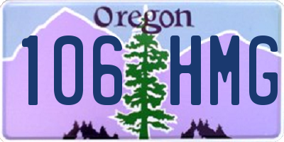 OR license plate 106HMG