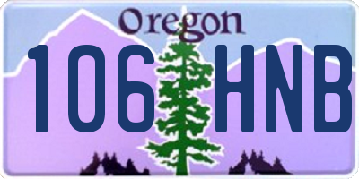 OR license plate 106HNB