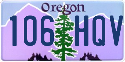 OR license plate 106HQV