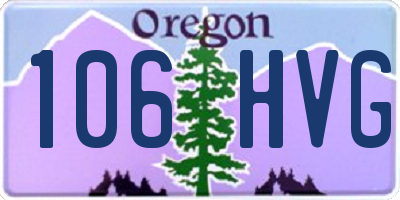 OR license plate 106HVG
