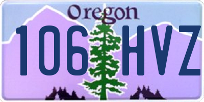 OR license plate 106HVZ