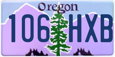 OR license plate 106HXB