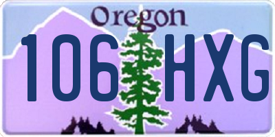 OR license plate 106HXG