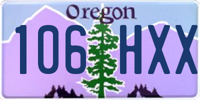 OR license plate 106HXX