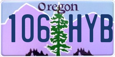 OR license plate 106HYB