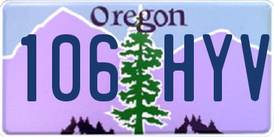 OR license plate 106HYV