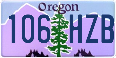OR license plate 106HZB