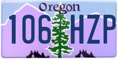 OR license plate 106HZP