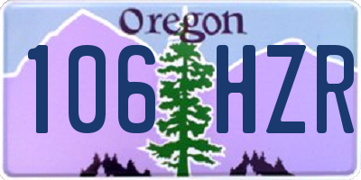 OR license plate 106HZR