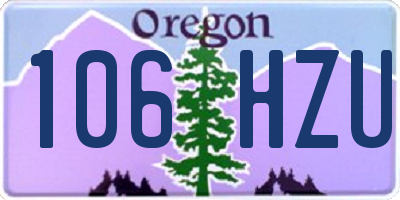 OR license plate 106HZU