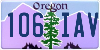 OR license plate 106IAV