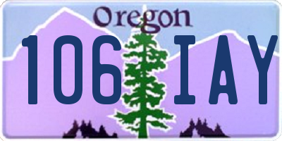 OR license plate 106IAY