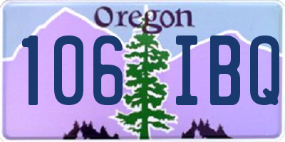 OR license plate 106IBQ