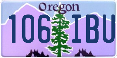 OR license plate 106IBU
