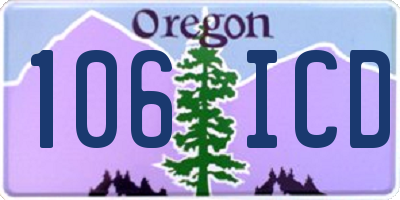 OR license plate 106ICD