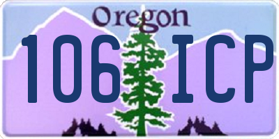 OR license plate 106ICP