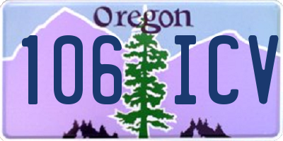 OR license plate 106ICV