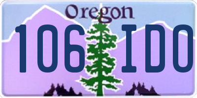 OR license plate 106IDO