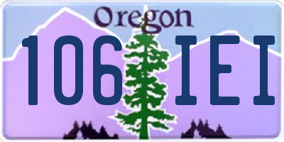 OR license plate 106IEI