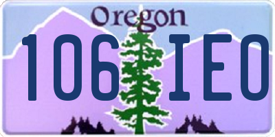 OR license plate 106IEO