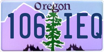 OR license plate 106IEQ