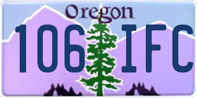OR license plate 106IFC