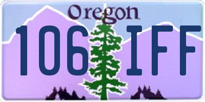 OR license plate 106IFF