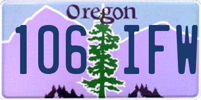 OR license plate 106IFW