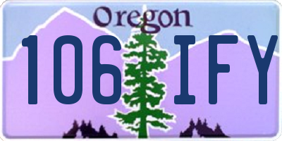 OR license plate 106IFY