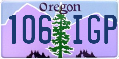OR license plate 106IGP
