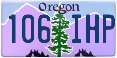 OR license plate 106IHP