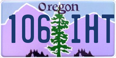OR license plate 106IHT