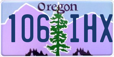 OR license plate 106IHX
