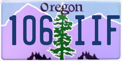 OR license plate 106IIF