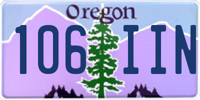 OR license plate 106IIN