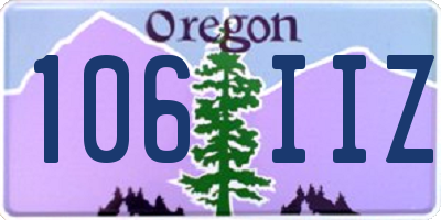 OR license plate 106IIZ