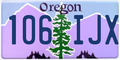 OR license plate 106IJX