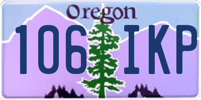 OR license plate 106IKP