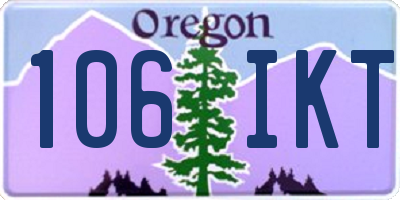 OR license plate 106IKT