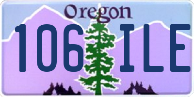 OR license plate 106ILE