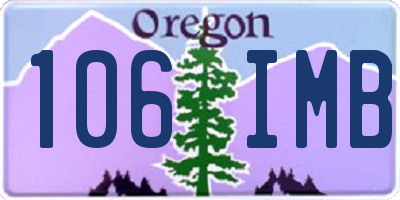 OR license plate 106IMB