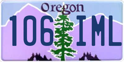OR license plate 106IML