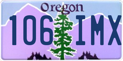OR license plate 106IMX