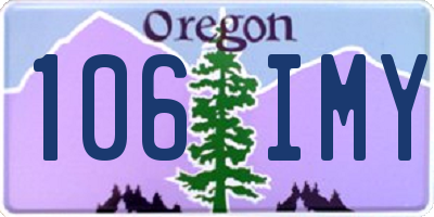 OR license plate 106IMY