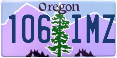 OR license plate 106IMZ