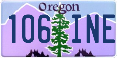 OR license plate 106INE