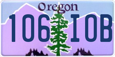 OR license plate 106IOB